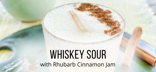 Rhubarb Cinnamon Whiskey Sour