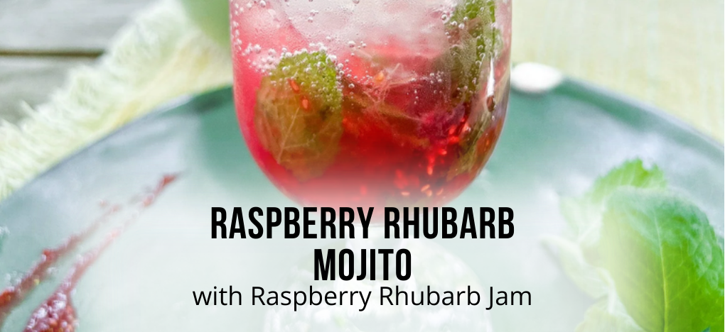 Raspberry Rhubarb Mojito