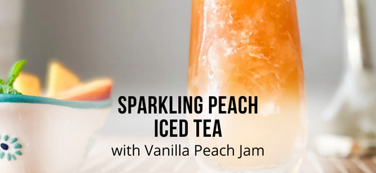 (Easy) Minty Peach Iced Tea with Bourbon Vanilla Jam