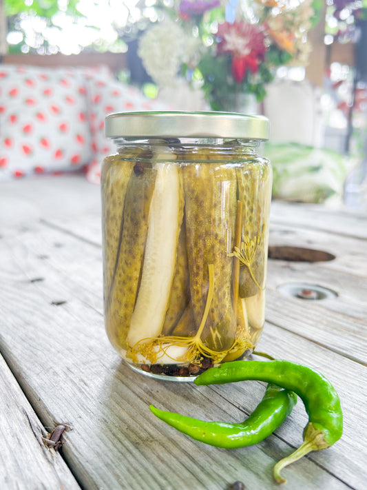 Spicy Garlic Dill Pickle Spears